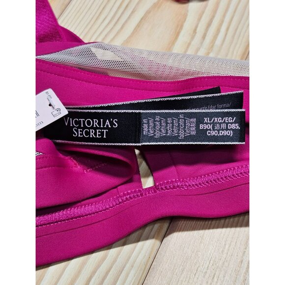 NWT Victoria's Secret Fuchsia XL Lightly Lined Bra Mesh Sides Adjustable Straps - Picture 5 of 6